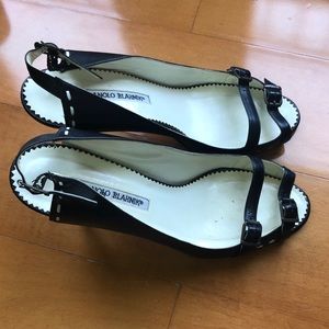 Manolo Blahnik Strapy Heels Sz 40